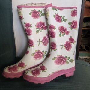 Royal Horticultural Society Hunter Floral Knee High Boots